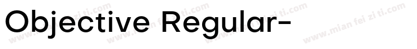 Objective Regular字体转换